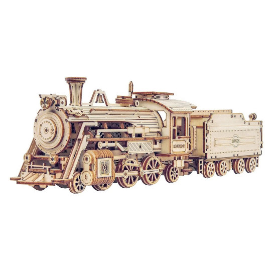 Intermediate 3D mechanical jigsaw puzzle for steam locomotive model Intermediate 3D mechanical...