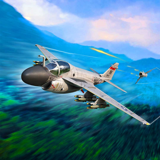Model plastic airplane A-6A...