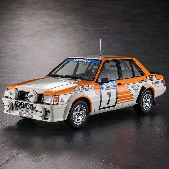 Plastic model car Mitsubishi Lancer EX 2000 Turbo " 1982 1000 Lakes Rally Detail Up Version " SP585 1:24 Plastic model car...