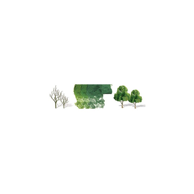 Tree with deciduous leaf trees 37 to 75mm - scale n | Scientific-MHD