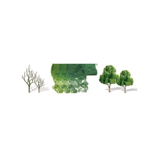 Tree with deciduous leaf trees 37 to 75mm - scale n | Scientific-MHD