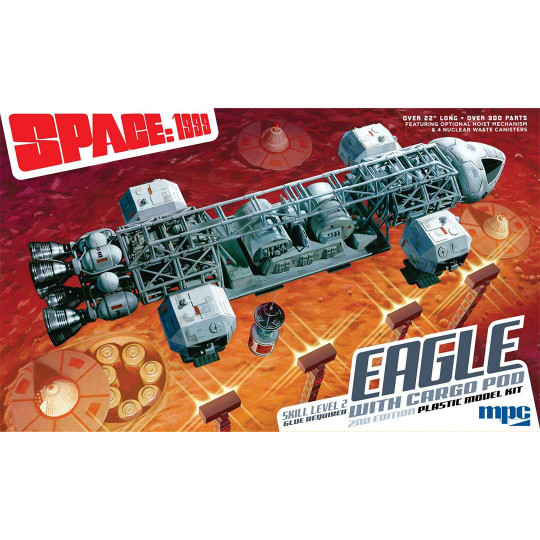 Plastic science fiction model Cosmos 1999 Eagle with cargo pod 1:48 Plastic science fiction...