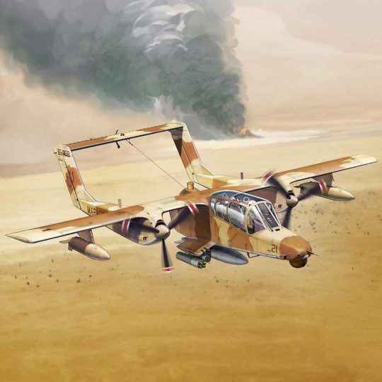 Plastic model aircraft NORTH AMERICAN OV-10D "BRONCO" Gulf War Desert Storm 1995 1:32 Plastic model aircraft...