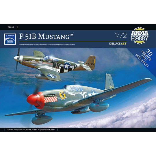 Set of 2 models - P-51B Mustang Deluxe set 1:72 Set of 2 models - P-51B...
