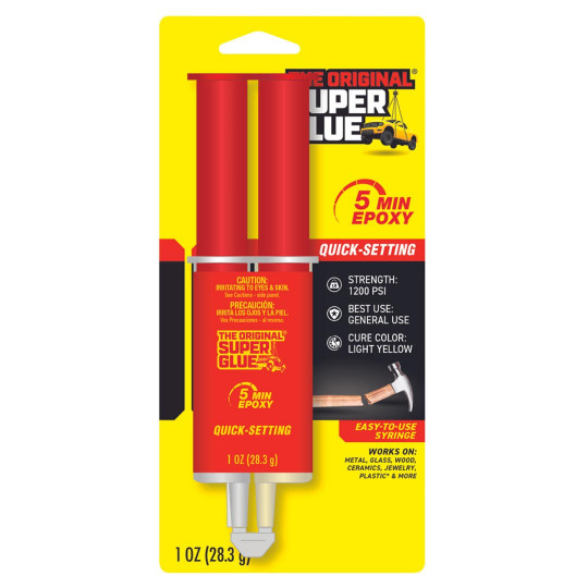 Epoxy model glue 5 minutes...