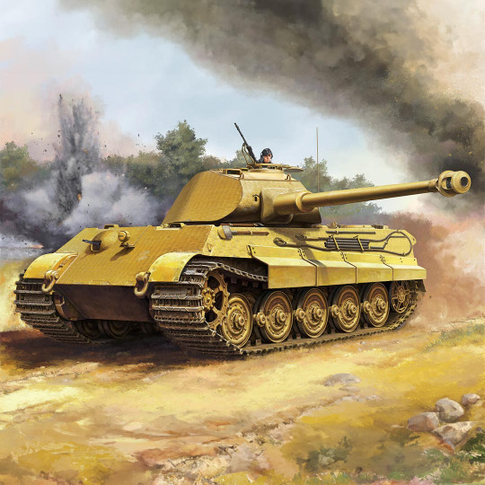Plastic model tank Pz.Kpfw.VI Sd.Kfz. 182 Tiger II (Porsche Early prod) 1:16 Plastic model tank...