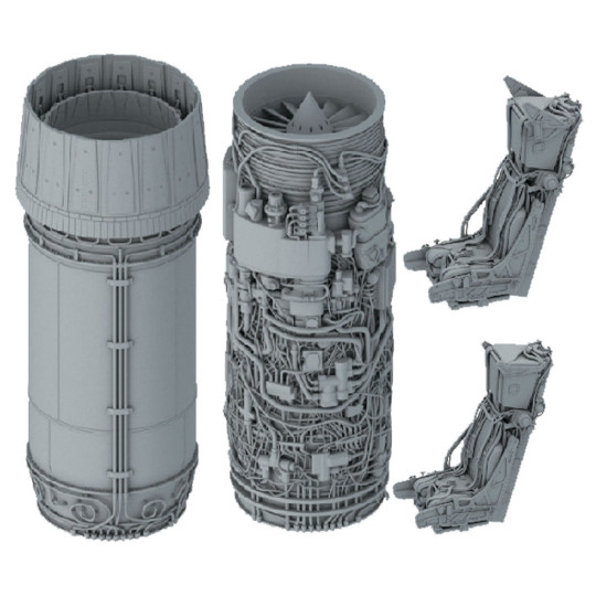 Plastic model aircraft Ejection seats and engine for Mirage 2000N 1:32 Plastic model aircraft...