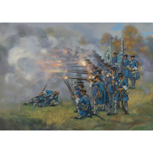 Bavarian infantry firing...