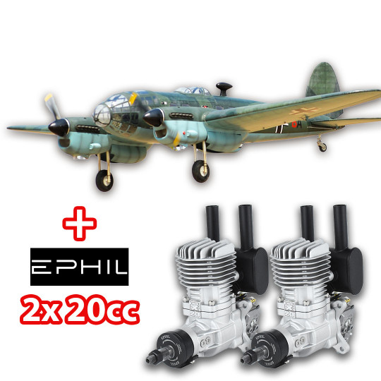 Thermal plane Combo HE 111 2,5m ARF + 2 x EPHIL 20cc Thermal plane Combo HE 111...