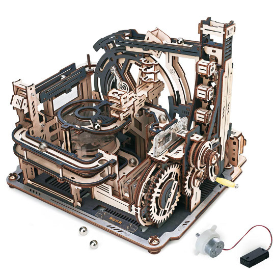 3D mechanical intermediate jigsaw Spaceport marble track 3D mechanical intermediate...