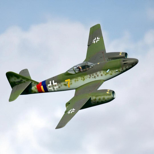 Radio-controlled electric plane MESSERSCHMITT ME 262 “ YELLOW 7 ” V2 HIGH PERFORMANCE 70mm EDF PNP Radio-controlled electric...