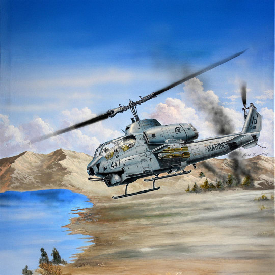Model of plastic helicopter...