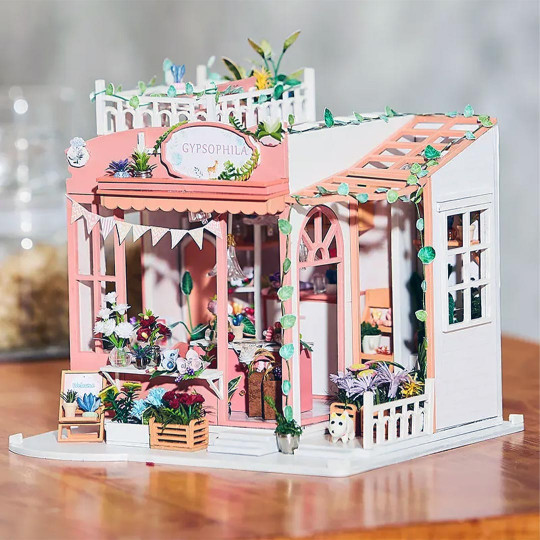 3D Puzzle miniature house Gypsophila Flower Shop 3D Puzzle miniature house...