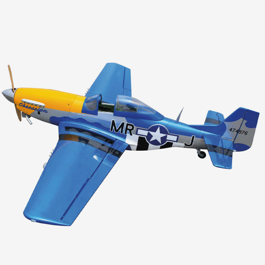 P-51D "Obsession" 35cc ARF radio-controlled thermal aircraft with electric retractable landing gear P-51D "Obsession" 35cc ARF...