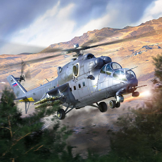 Plastic model of Mi-35M Hind-E helicopter 1:48 Plastic model of Mi-35M...