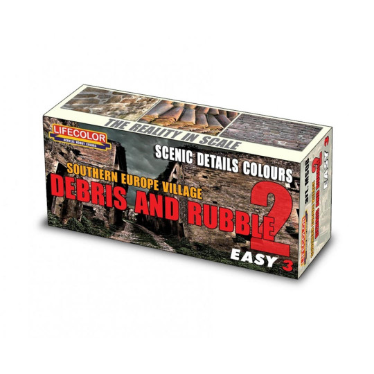 Acrylic paint Easy 3 ruins...