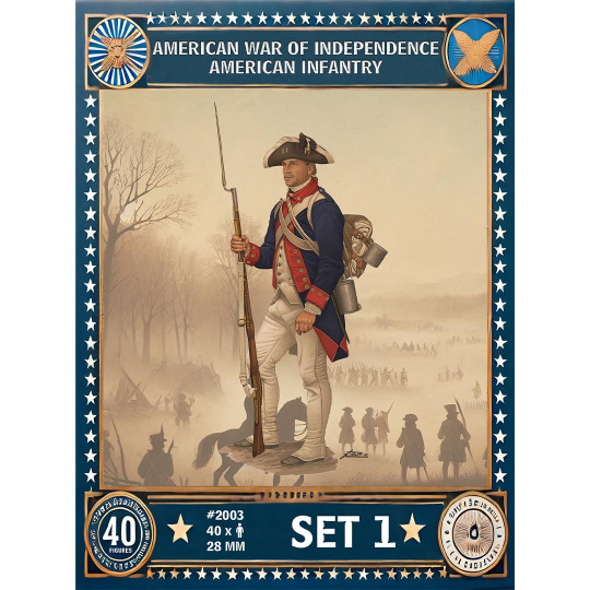 Figure AMERICAN WAR OF INDEPENDENCE AMERICAN INFANTRY SET 1 28mm Figure AMERICAN WAR OF...