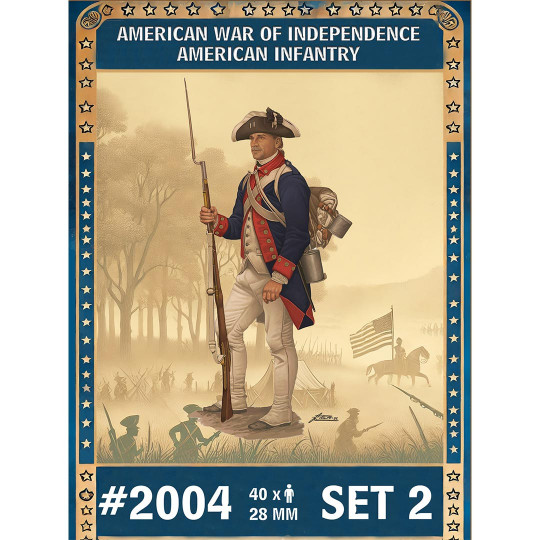 Figure AMERICAN WAR OF INDEPENDENCE AMERICAN INFANTRY SET 2 28mm Figure AMERICAN WAR OF...