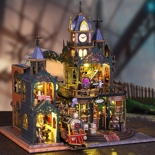 3D Puzzle miniature house House + Train 3D Puzzle miniature house...