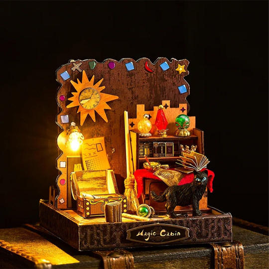 Puzzle 3D Mini Book Nook MORNING DEW MAGIC GLAZE Puzzle 3D Mini Book Nook...