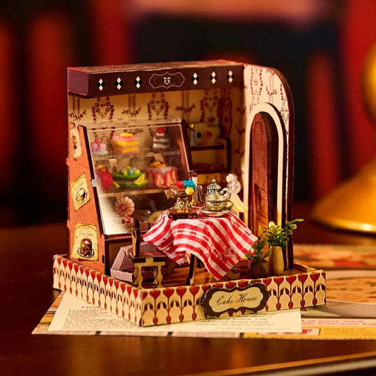 Puzzle 3D Mini Book Nook YUMON SWEETS Puzzle 3D Mini Book Nook...