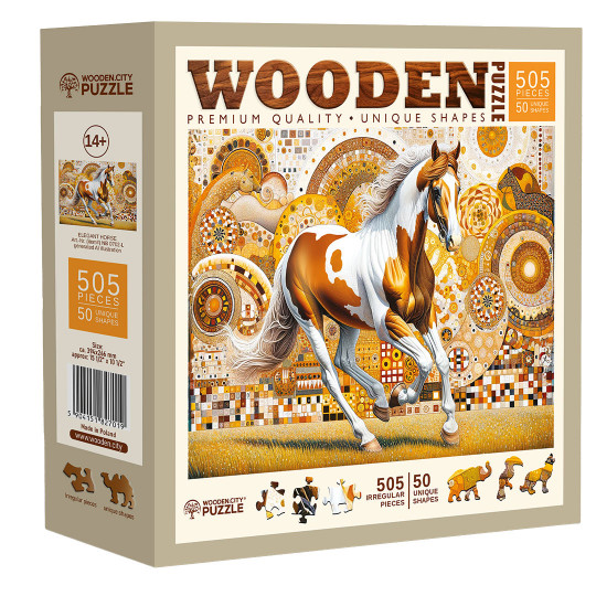 Elegant Horse Animal puzzle 505/50 Wooden City Elegant Horse Animal puzzle...