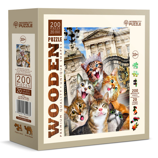 Kittens in London Animal puzzle 200/20 Wooden City Kittens in London Animal...