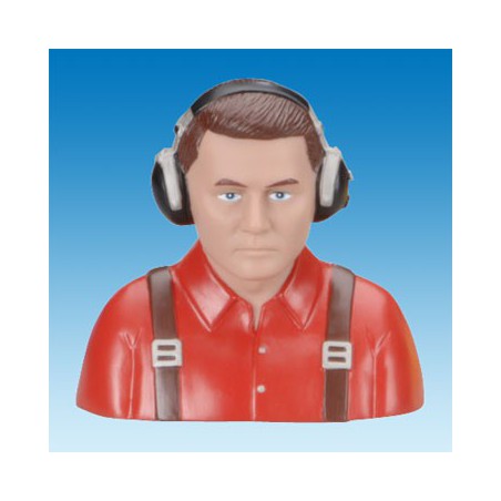 Red painted on -board Civil Pilot Bust accessory - 1/4 | Scientific-MHD