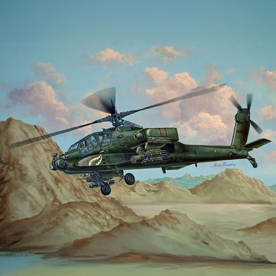 Plastic model of AH-64A...