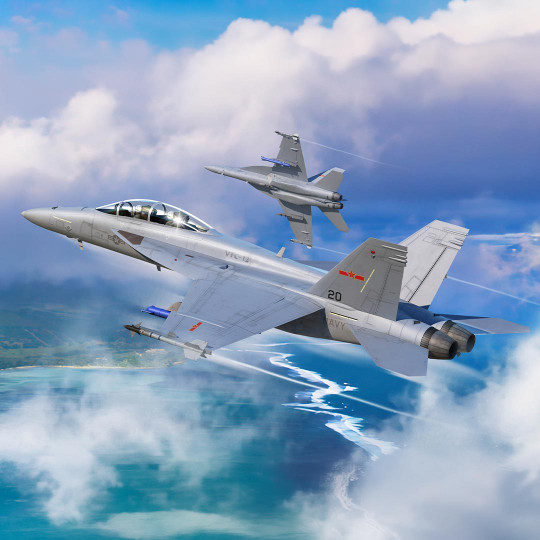 Plastic model of F/A-18F...