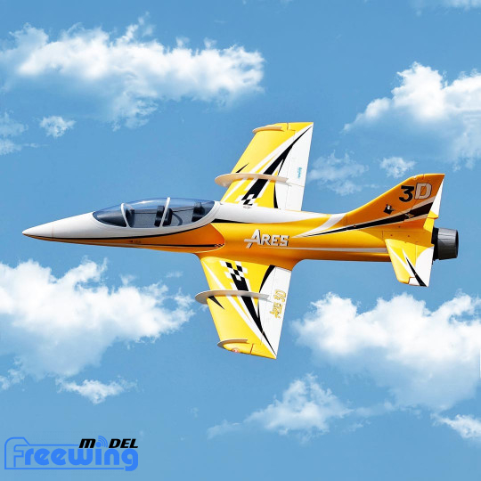 RC Jet Plane ARES yellow 6S...