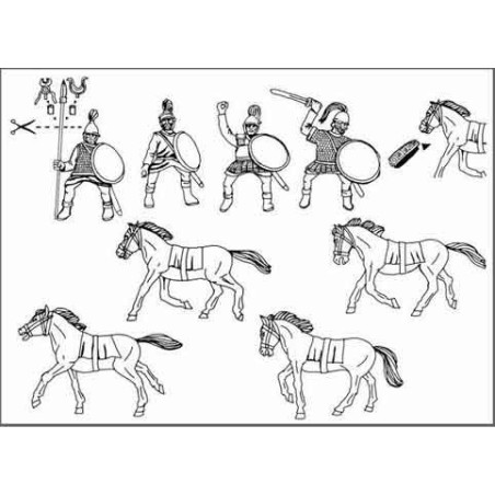 Carthaginian cavalry figurine 1/32 | Scientific-MHD