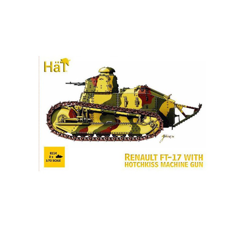 Figurine Char Renault FT-17+Hot.mg 1/72 | Scientific-MHD