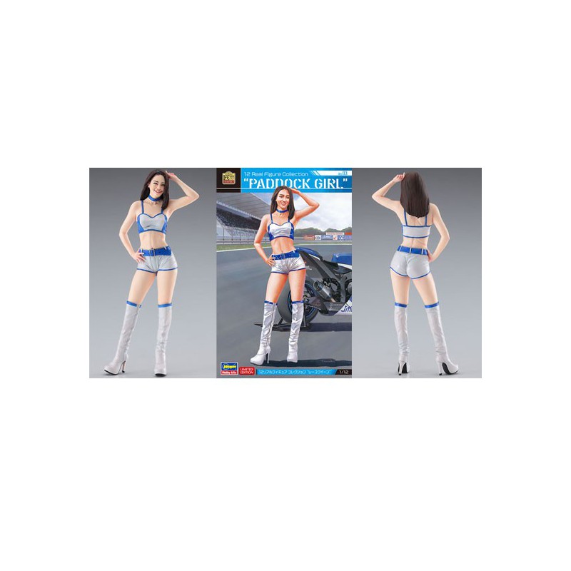 Real “paddock girl” plastic motorcycle model 1/12 | Scientific-MHD
