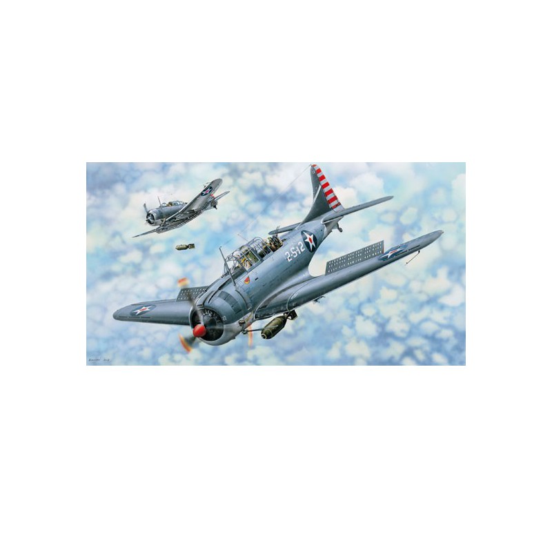 SBD-3/4 DAUNTLESS 1/18 plastic plane model | Scientific-MHD
