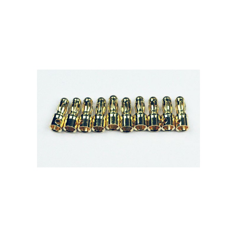 Charger for accusation of radio controlled cylindrical contacts 3.5mm gold male (10 pcs) | Scientific-MHD