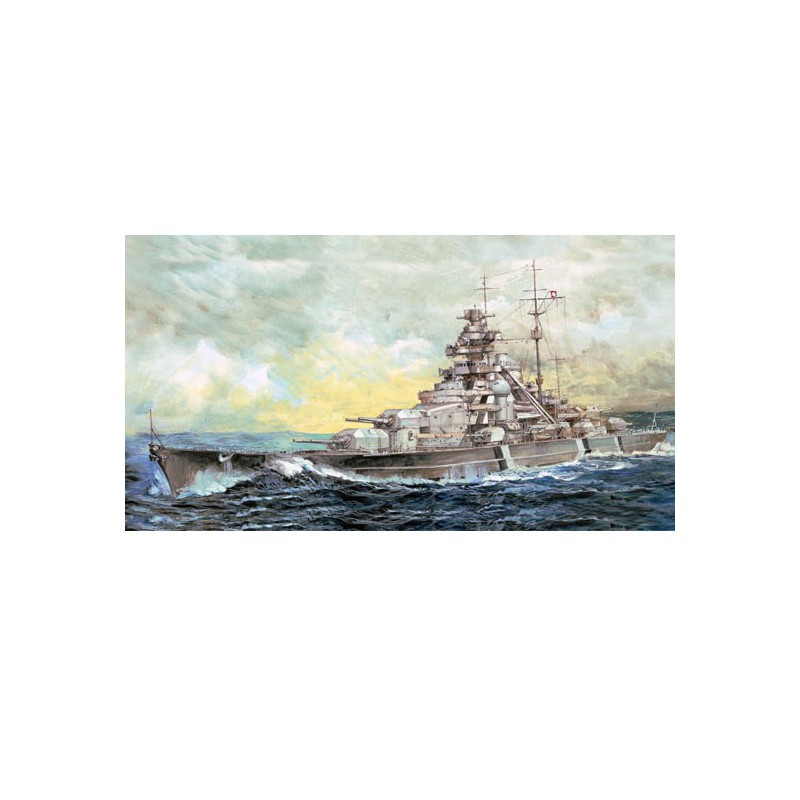 Plastic boat model top grade german bismarck 1/700 | Scientific-MHD