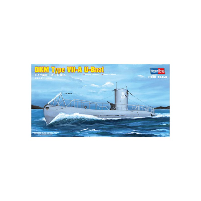 DKM Navy plastic boat model T. VII-A U-BOAT 1/350 | Scientific-MHD