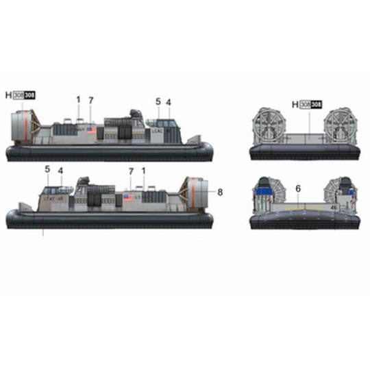 USN LCAC HOVERCRAFT 1/350 plastic boat model USN LCAC HOVERCRAFT 1/350 plastic boat model | Scientific-MHD