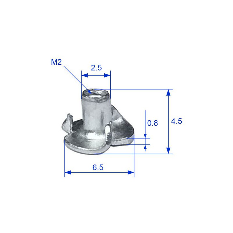 M2 prisoner nutty screws (10 pcs) | Scientific-MHD