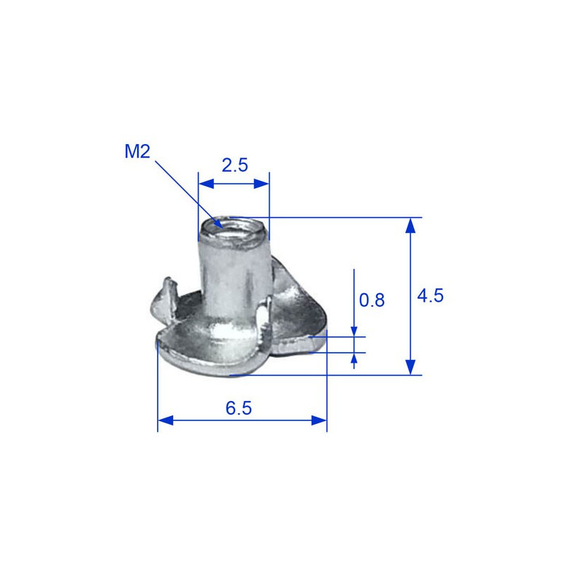 M2 prisoner nutty screws (10 pcs) | Scientific-MHD