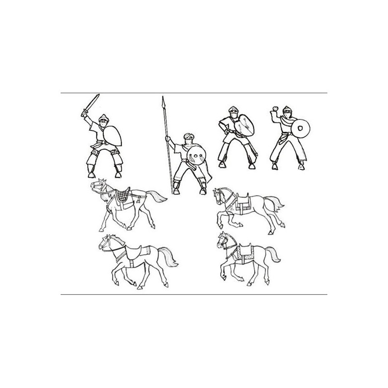Heavy cavalry figurine Almoravid1/72 | Scientific-MHD