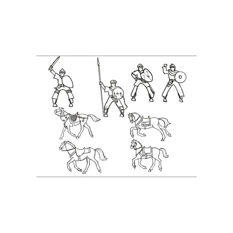 Heavy cavalry figurine Almoravid1/72 | Scientific-MHD