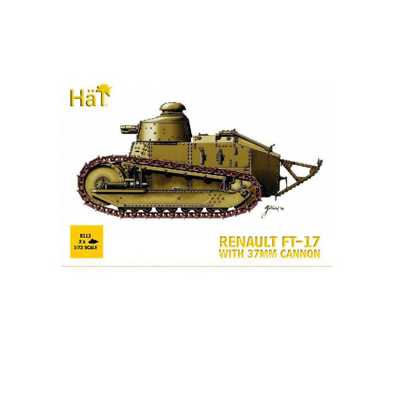 CHAR RENAULT FT-17+CAN.37 1/72 figurine | Scientific-MHD