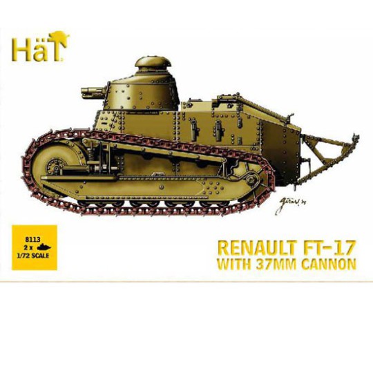 CHAR RENAULT FT-17+CAN.37 1/72 figurine CHAR RENAULT FT-17+CAN.37 1/72 figurine | Scientific-MHD