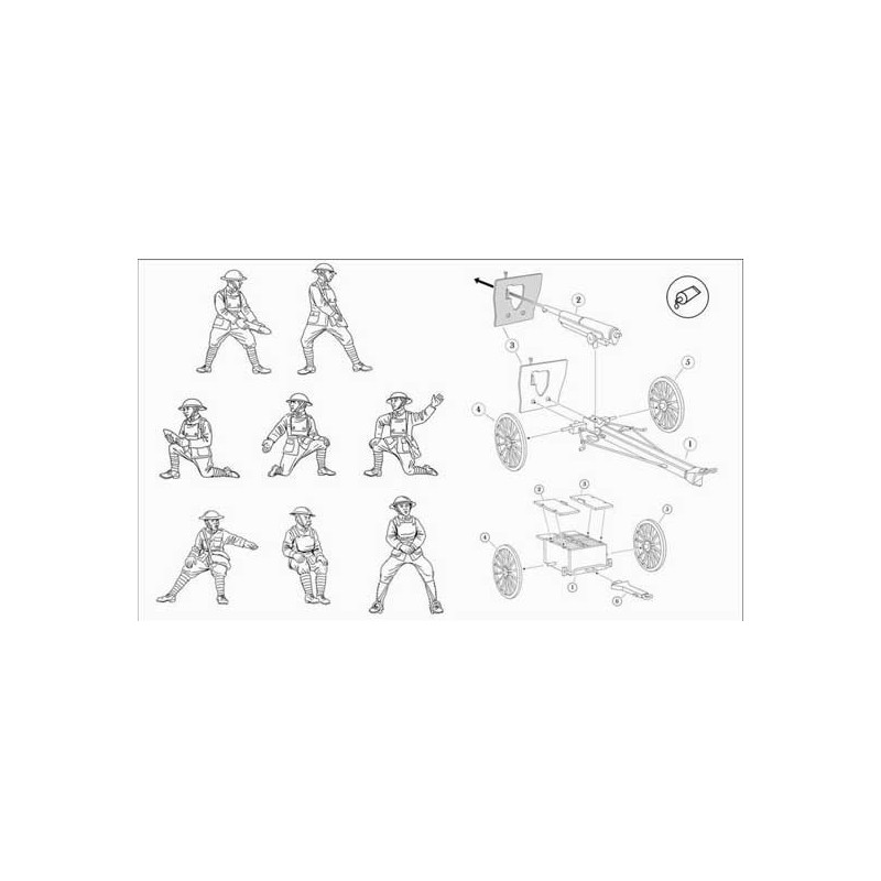 Canon US figurine wwi 75mm1/72 | Scientific-MHD