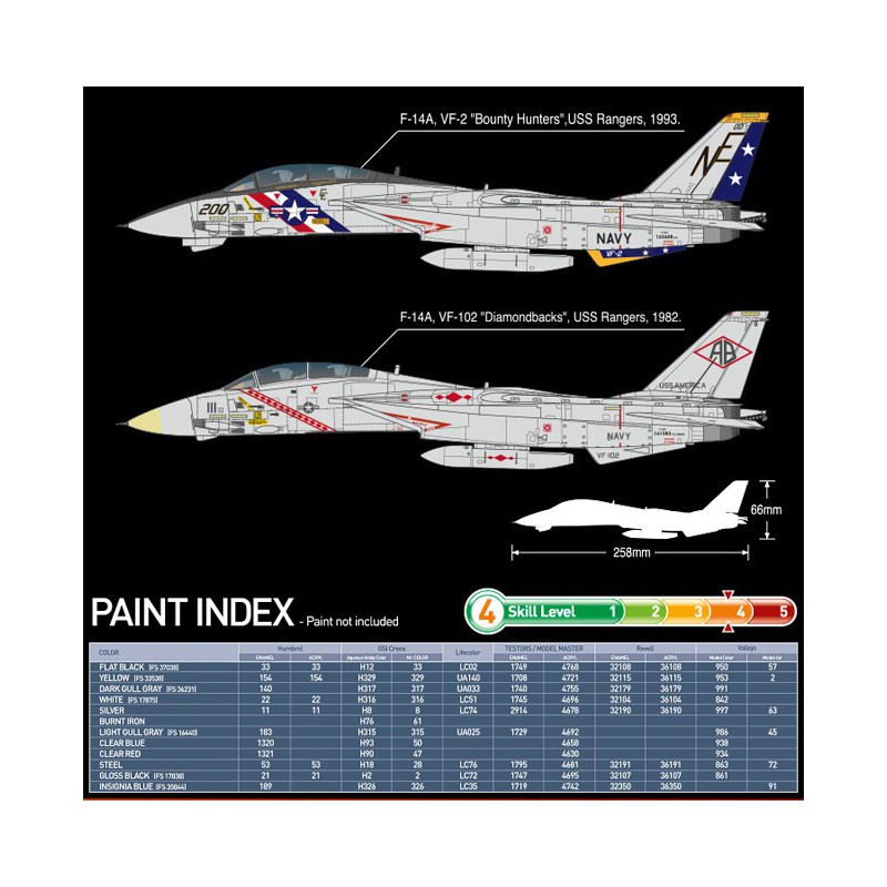 F-14A plastic plane model VF-2 1/72 | Scientific-MHD