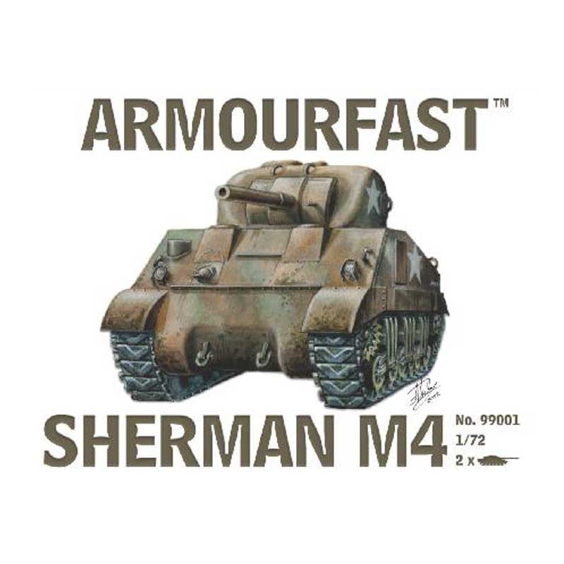 Sherman M4 Tank plastic tank model (2pcs) 1/72 | Scientific-MHD
