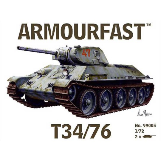 Russian T34/76 plastic tank model (2 pcs) 1/72 Russian T34/76 plastic tank model (2 pcs) 1/72 | Scientific-MHD