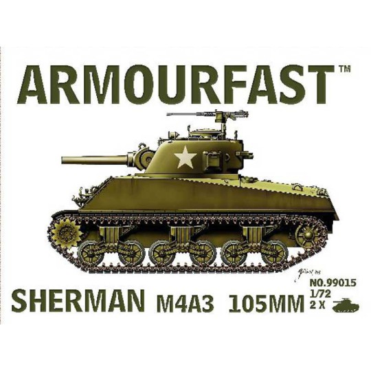 Sherman M4 A3 105 mm (2p) 1/72 plastic tank model Sherman M4 A3 105 mm (2p) 1/72 plastic tank model | Scientific-MHD
